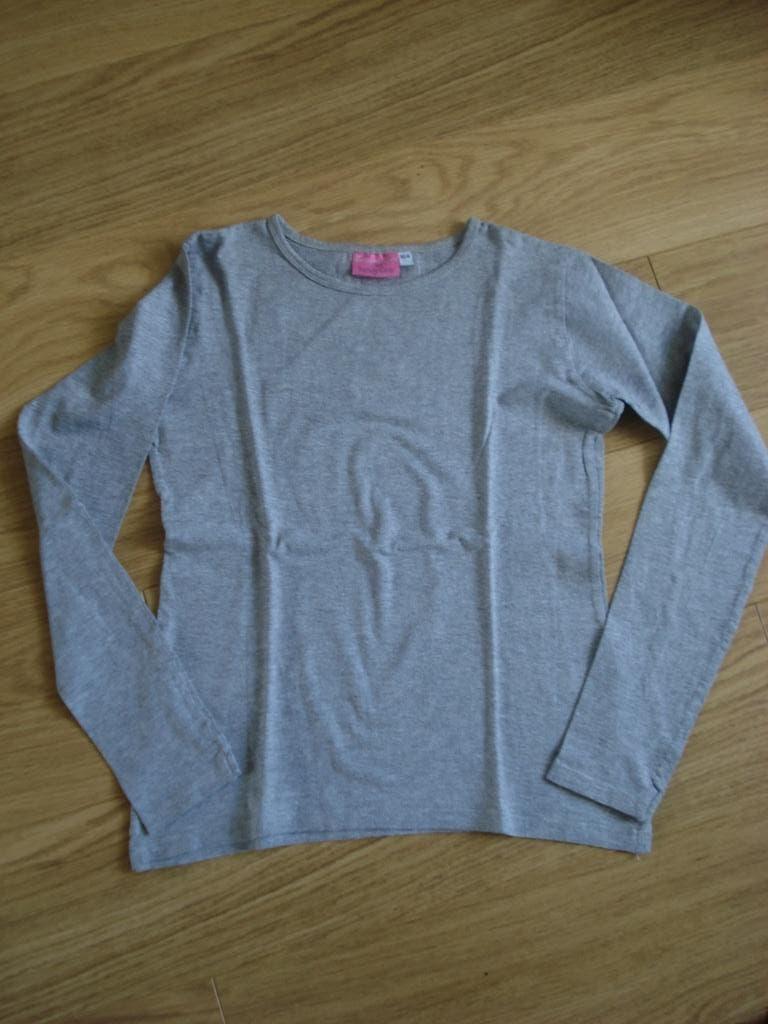 Net grijs shirt, Kinderen en Baby's, Kinderkleding | Maat 152, Ophalen of Verzenden, Zo goed als nieuw, Meisje, Shirt of Longsleeve