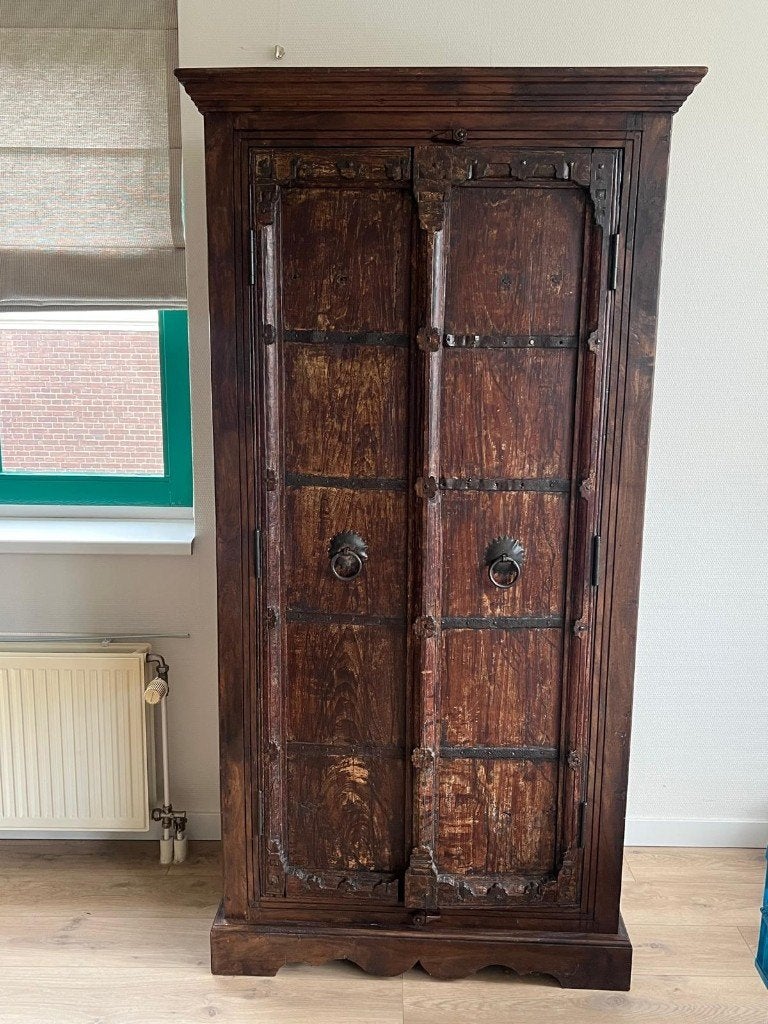 Koloniale kast, Ophalen, Met deur(en), Gebruikt, Koloniaal