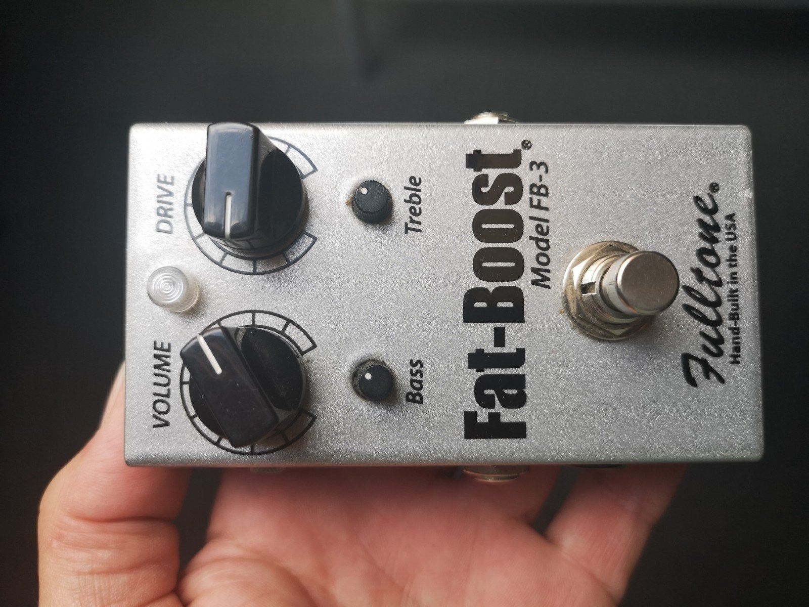 Fulltone Fat-Boost FB-3 Gitaar Boost/Overdrive Pedaal, Ophalen, Gebruikt, Distortion, Overdrive of Fuzz