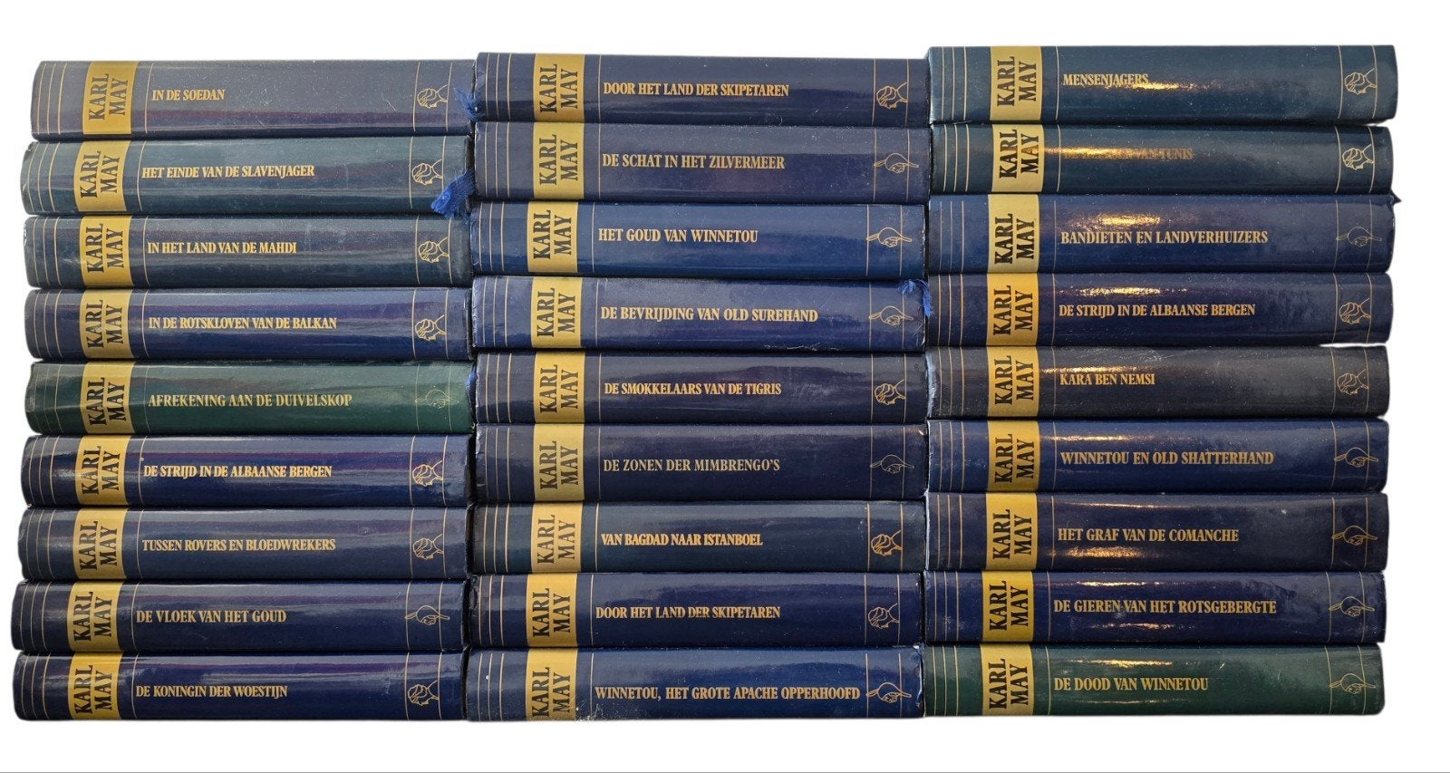 Karl May - Complete Collectie 25 delen Blauwe Serie, Ophalen of Verzenden, Gelezen