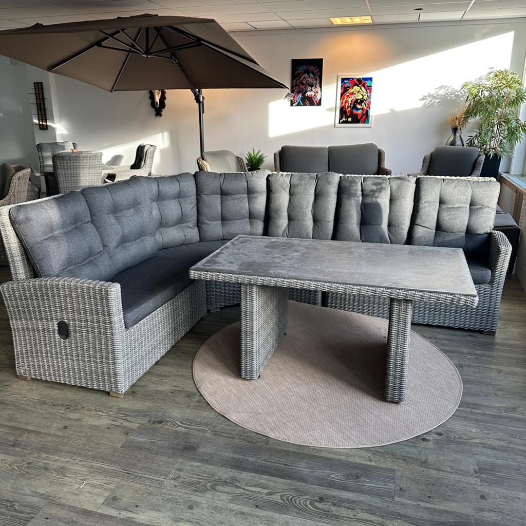 Luxe wicker Tuinset / Loungeset met verstelbare rugleuningen, Gebruikt, Verzenden, ., Zenq Tuinmeubelen
