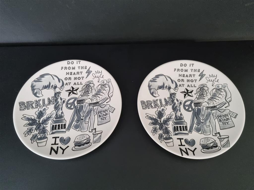2x Blond Amsterdam meets Penn & Ink ontbijtbord, Ophalen of Verzenden, Zo goed als nieuw, Bord(en), Wedgwood