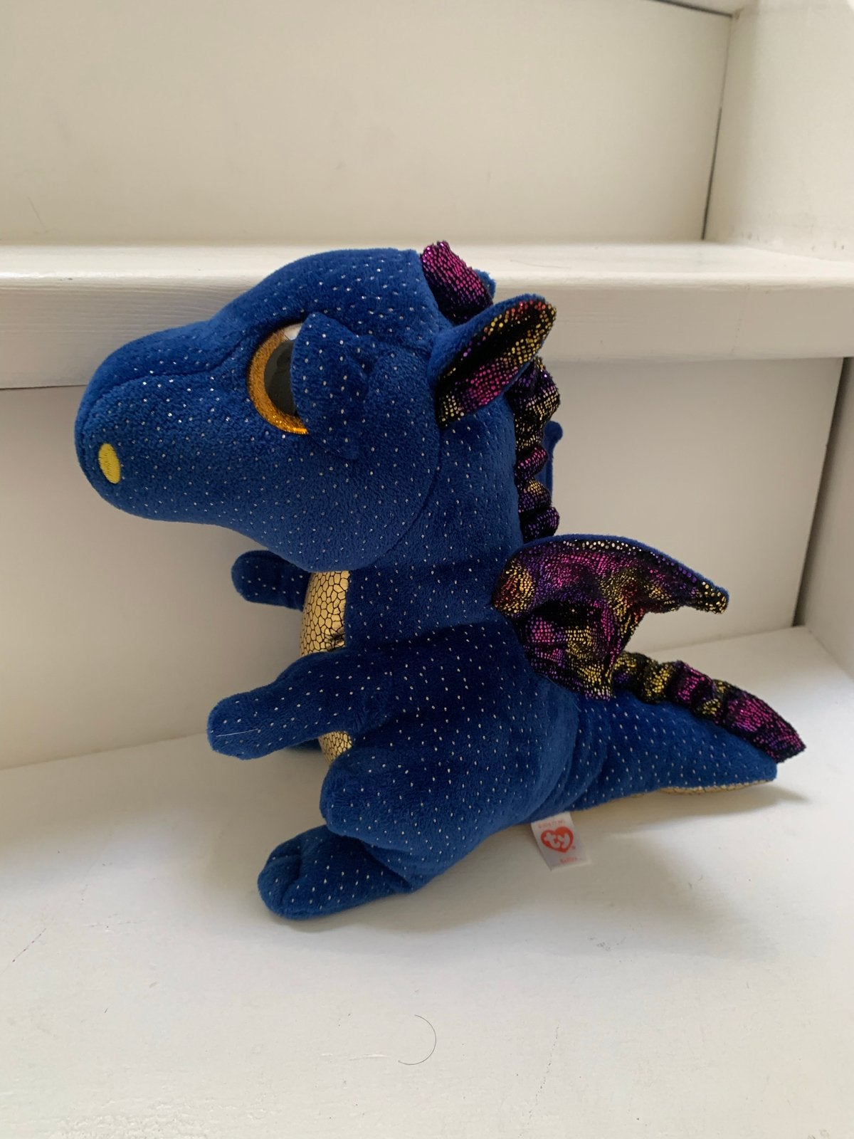 Ty Beanie Boos Saffire de Draak, Ophalen, Dinosaurus, Blauw, Middelgroot (20 tot 80 cm)