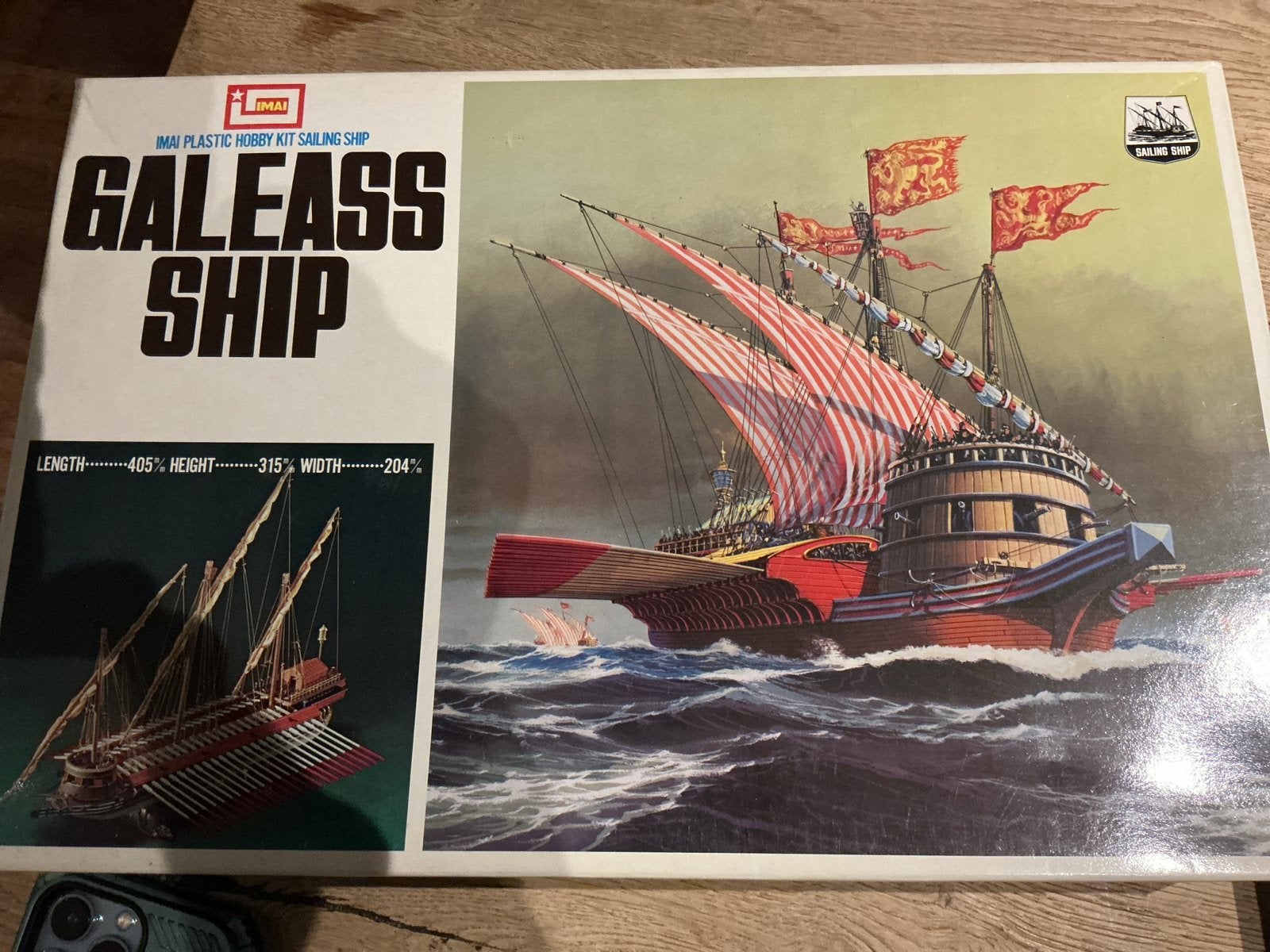 IMAI Plastic Hobby Kit Galeass Schip - Zeilschip Modelbouw, Ophalen of Verzenden, Nieuw, Groter dan 1:32, Overige merken