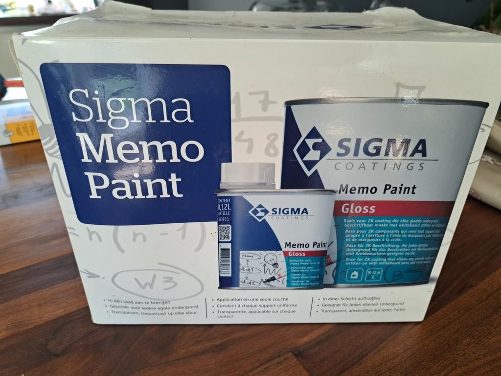 Sigma Memo Paint Gloss Whiteboard Coating Kit, Ophalen of Verzenden, Nieuw, Wit