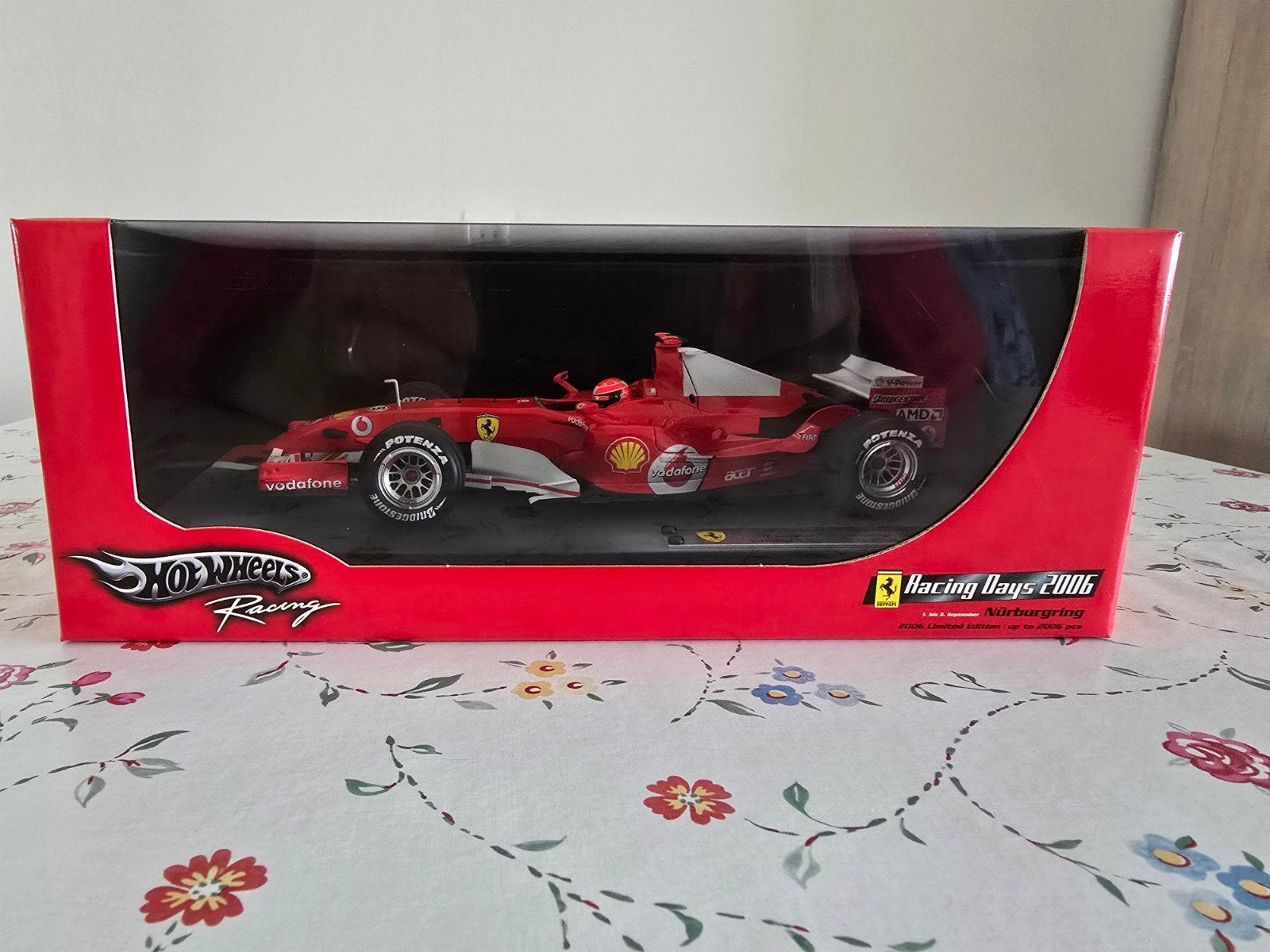 hotwheels ferrari 248 f1 michael schumacher nürburgring 2006, Ophalen of Verzenden, Nieuw, Auto, Overige merken