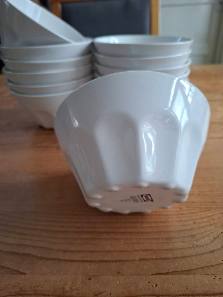 Soepkommen (dessertkommen) IKEA wit 12 stuks, Ophalen, Keramiek, IKEA, Zo goed als nieuw