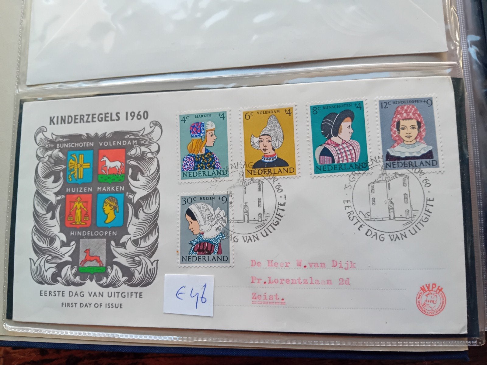 Kinderzegels 1960 Eerste Dag van Uitgifte, Ophalen of Verzenden, Nederland
