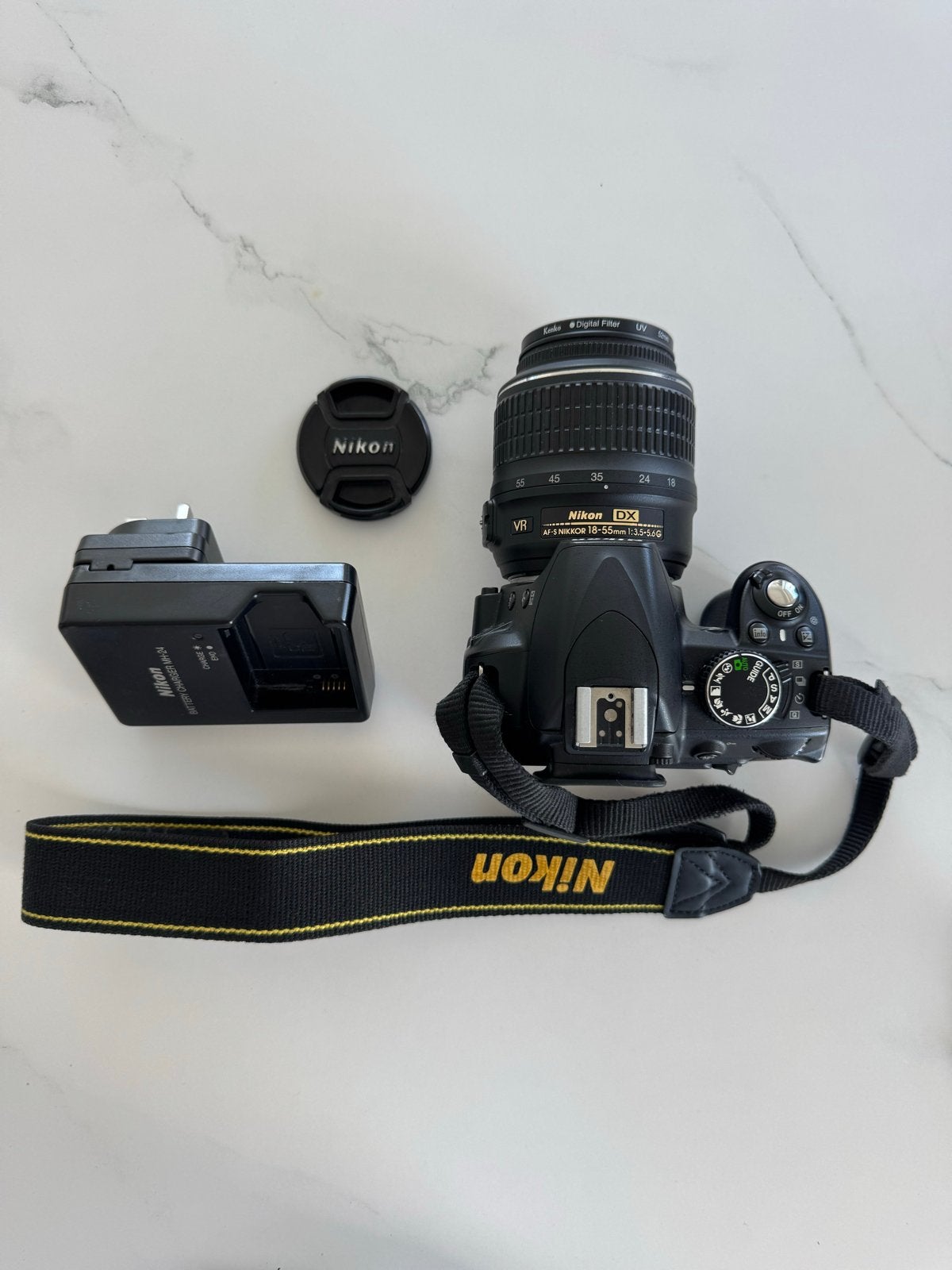 Nikon D3100 Spiegelreflexcamera met AF-S NIKKOR 18-55mm lens, Audio, Tv en Foto, Fotocamera's Digitaal, Zo goed als nieuw, Spiegelreflex
