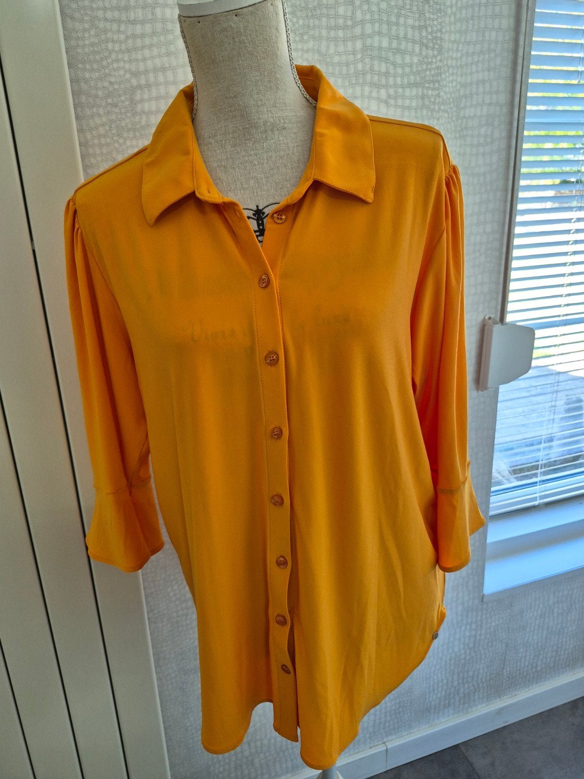 Maicazz Fleurige Blouse 3XL met Trompetmouwen, Maat 46/48 (XL) of groter, Oranje, Ophalen of Verzenden, Maicazz