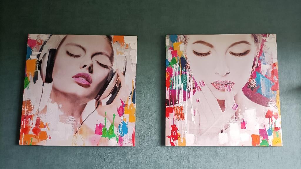 Canvas schilderij, Huis en Inrichting, Woonaccessoires | Schilderijen, Tekeningen en Foto's, Ophalen, Oorspronkelijke maker, Zo goed als nieuw