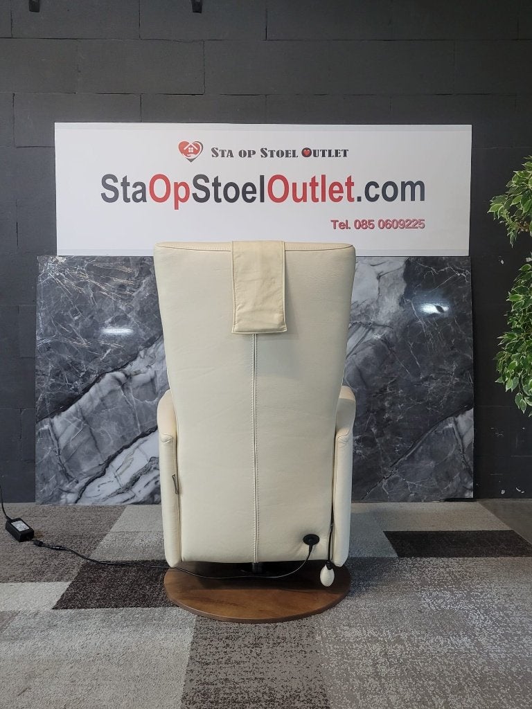 Staopstoel Prominent Leder wit op accu, Minder dan 75 cm, Leer, Ophalen of Verzenden, Zo goed als nieuw