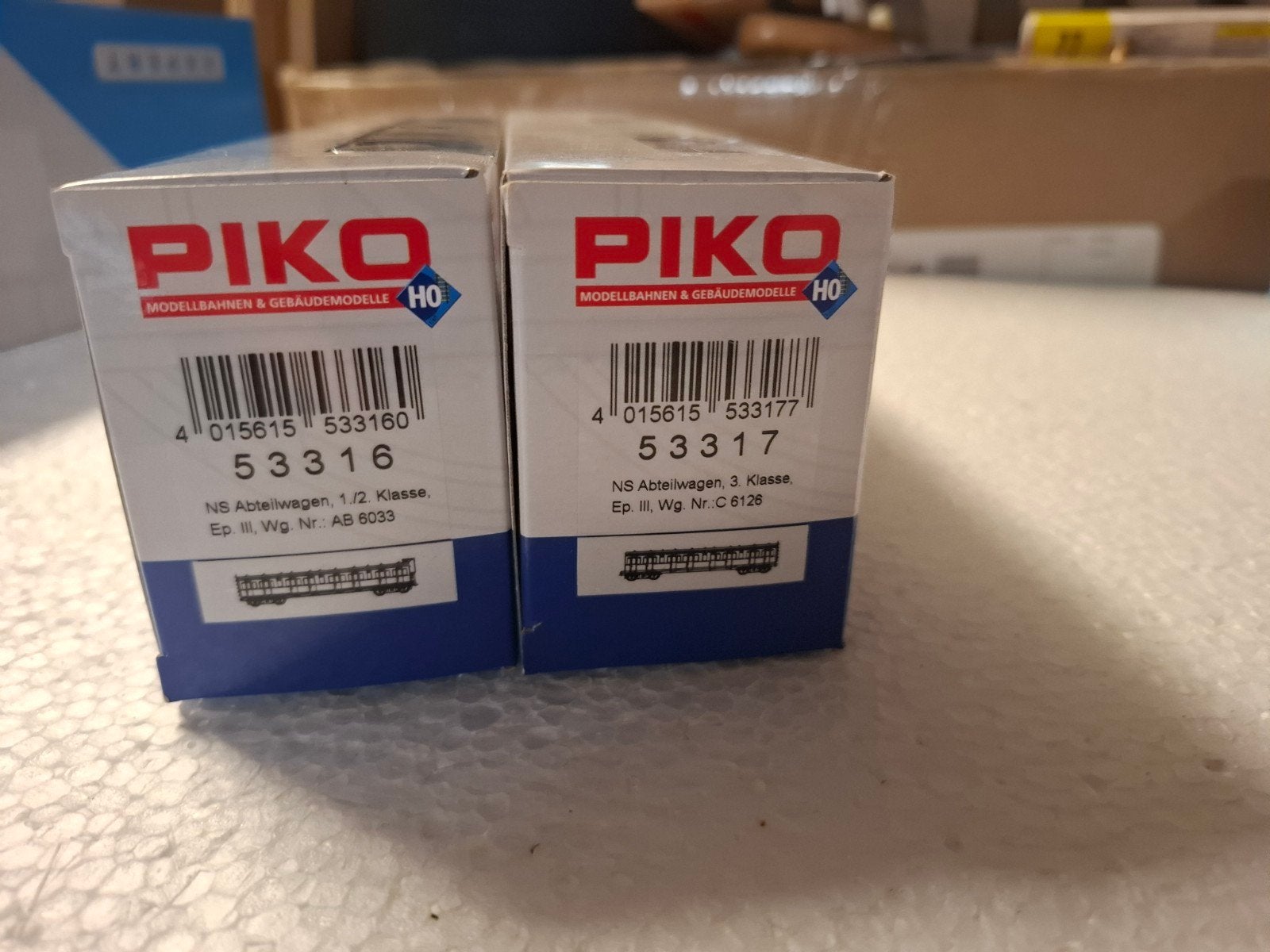 2 st lege piko ns wagon doosjes, Gelijkstroom, Wagon, Piko, Ophalen of Verzenden