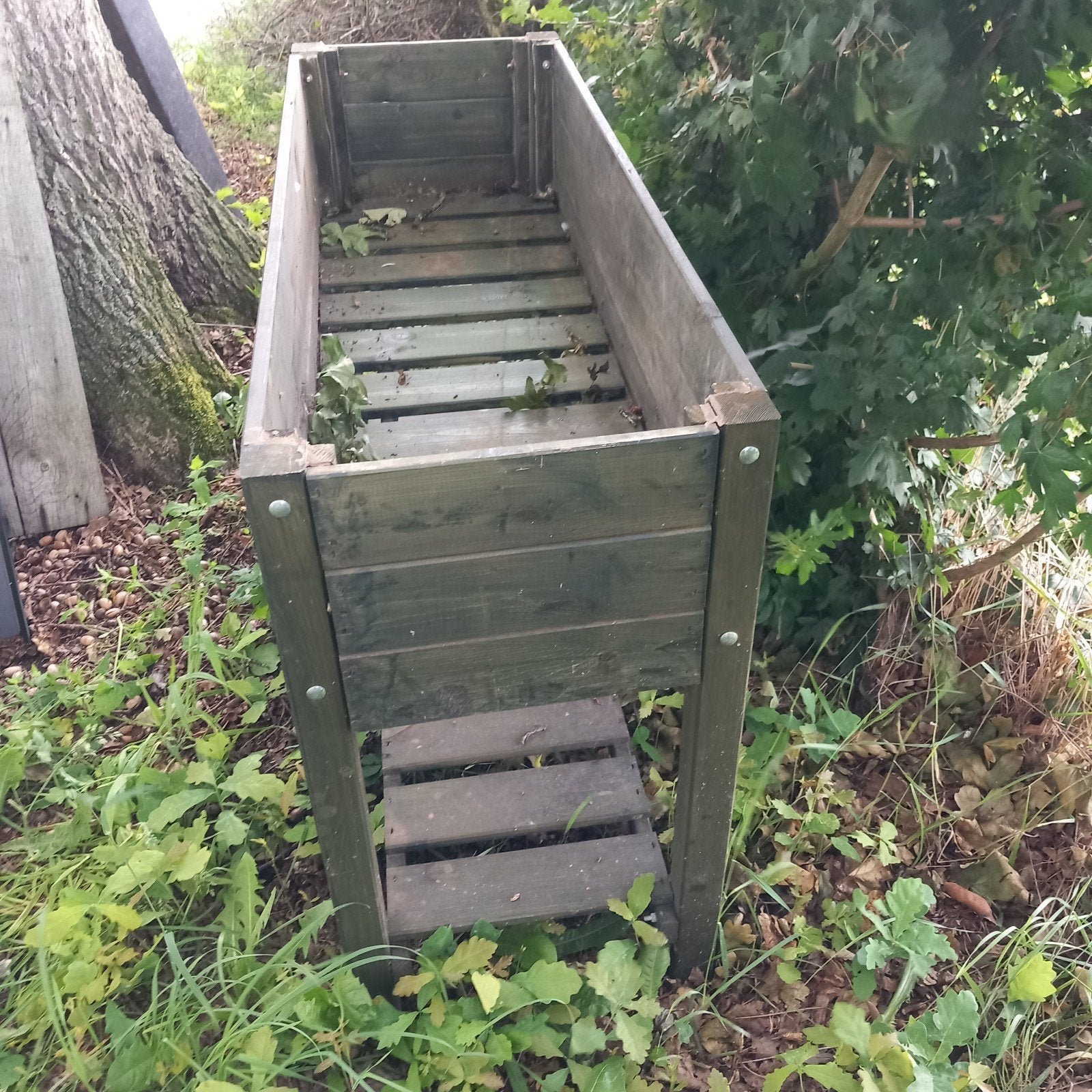 Moestuinbak, Ophalen, Hout