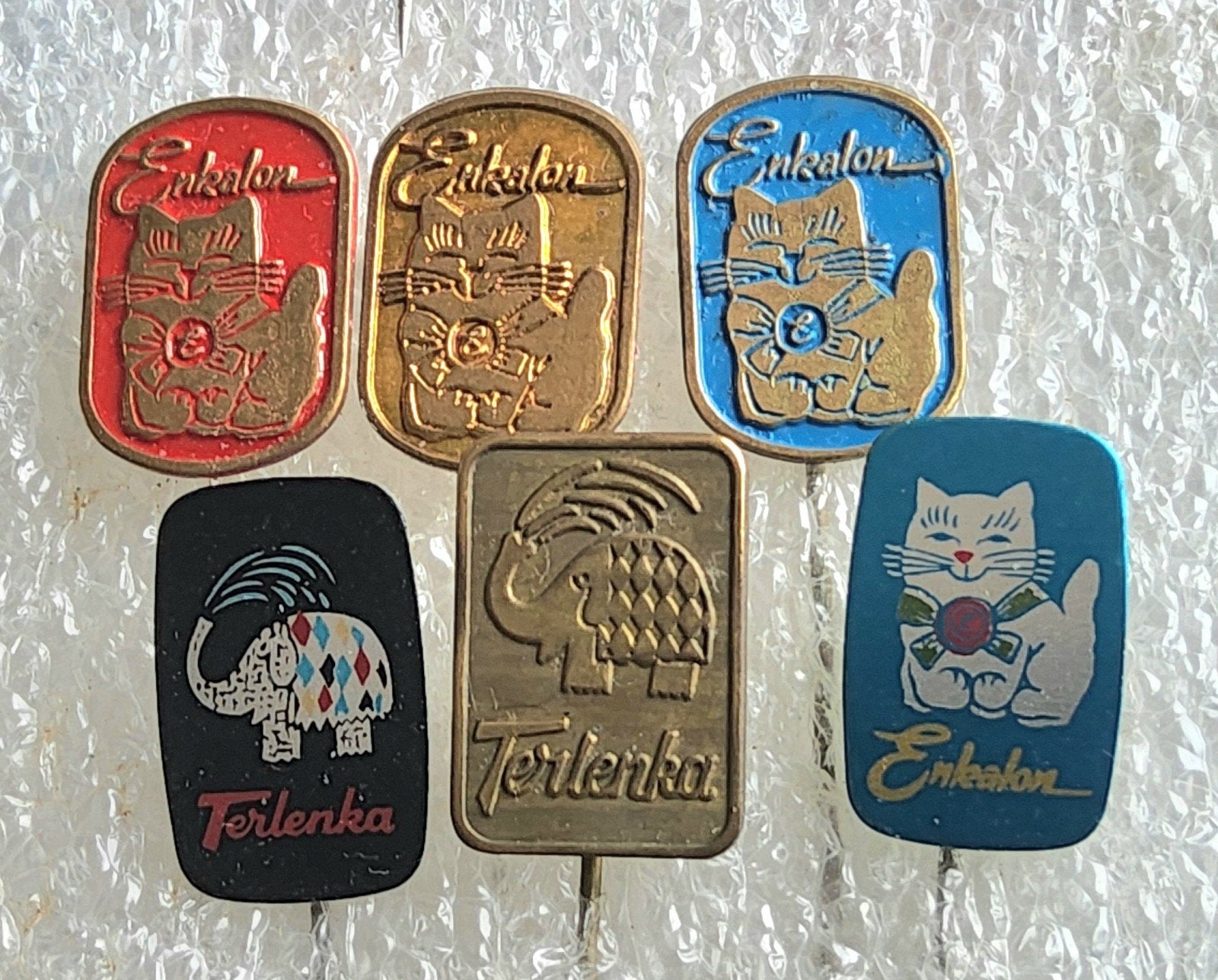 6 Vintage Speldjes Enka en Terlenka Producten, Ophalen of Verzenden, Gebruikt, Merk, Speldje of Pin