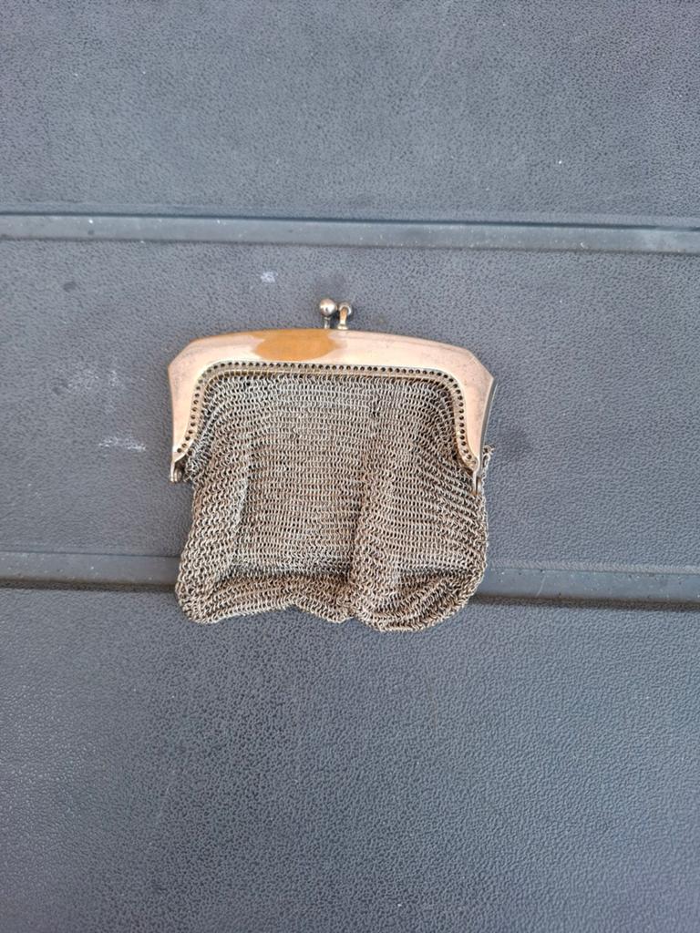 Vintage zilveren portemonnee, Antiek en Kunst, Ophalen of Verzenden