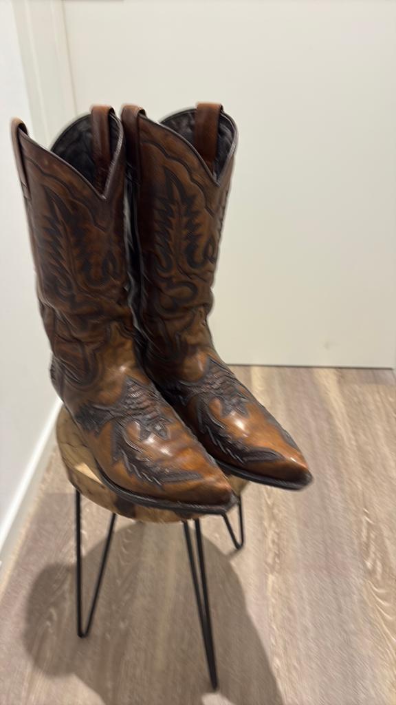 Sendra boots cowboylaarzen maat 44 bruin met python, Verzenden, Bruin, Boots