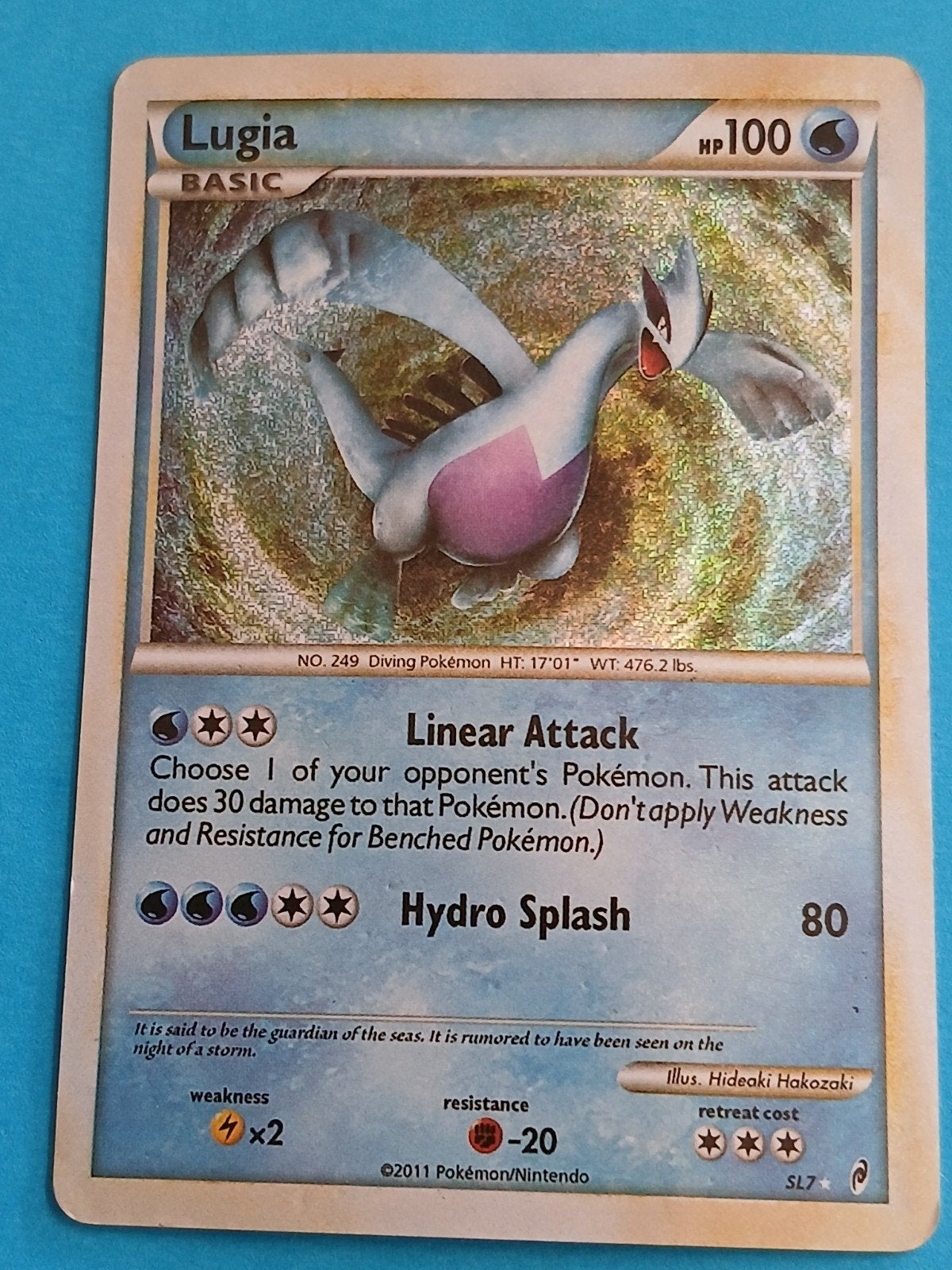 lugia hp 100 hole 2011, Hobby en Vrije tijd, Verzamelkaartspellen | Pokémon, Ophalen of Verzenden, Zo goed als nieuw