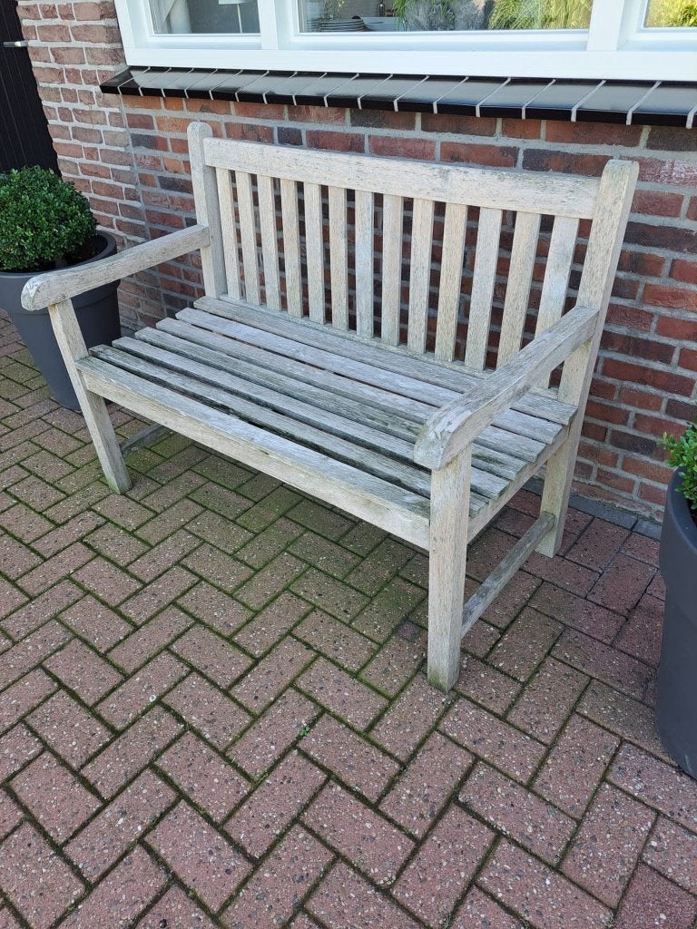 Teakhouten tuinbank, Ophalen, Gebruikt, Teakhout