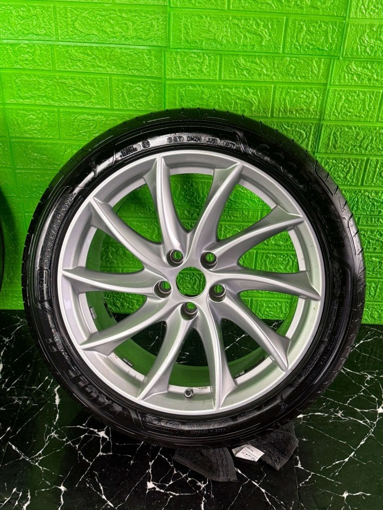 Originele Alfa Romeo Giulia velgen 18" 5x110 zomerset, Niet ingevuld, 18 inch, Gebruikt, 255 mm