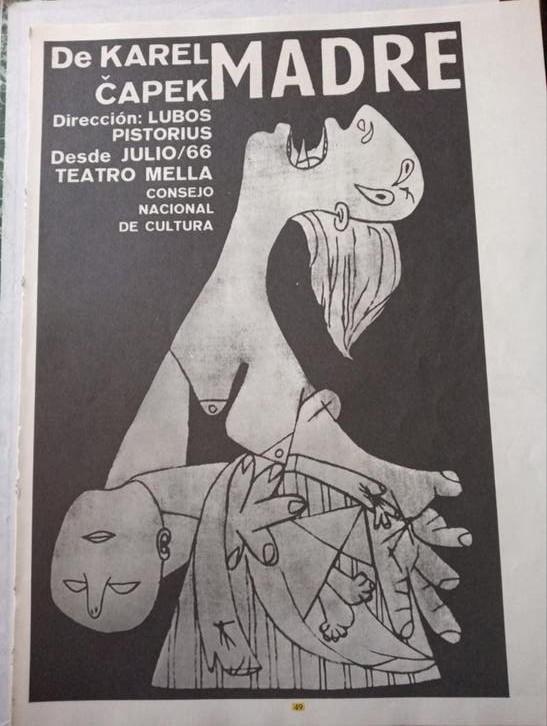 Film affiche Tsjechoslowakije ontwerp Cuba 1970, Ophalen of Verzenden, Gebruikt, A1 t/m A3, Film en Tv
