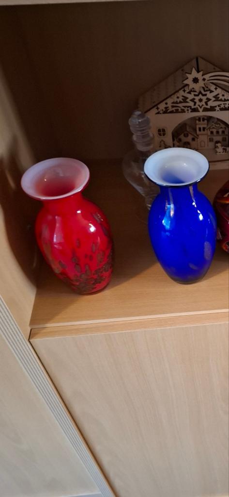 Vintage Murano handgeblazen vazen set, Antiek en Kunst, Ophalen