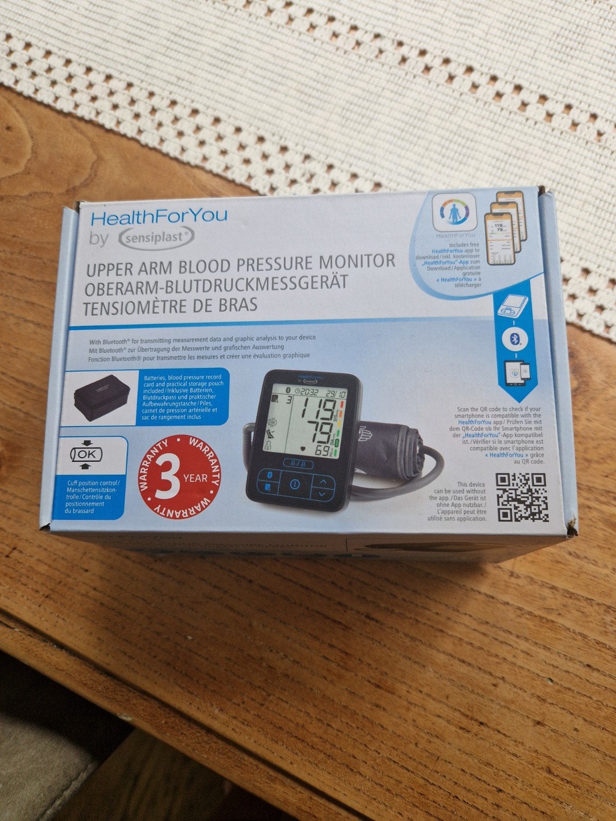 HealthForYou bovenarm bloeddrukmeter, Ophalen of Verzenden, Nieuw