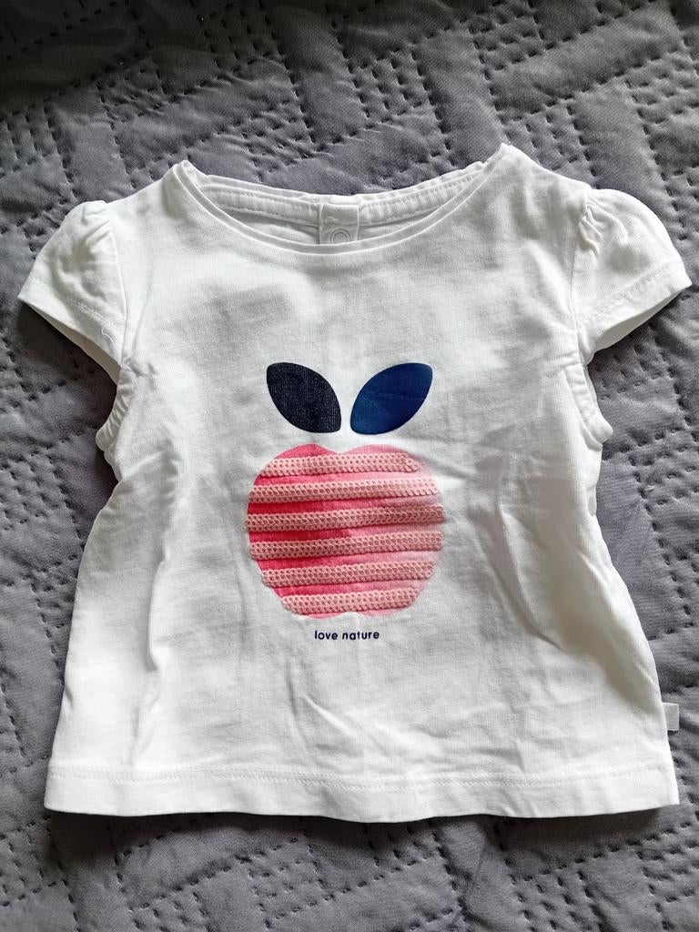 Obaïbi T-shirtje maat 56-62, Meisje, Ophalen of Verzenden, Zo goed als nieuw, Shirtje of Longsleeve