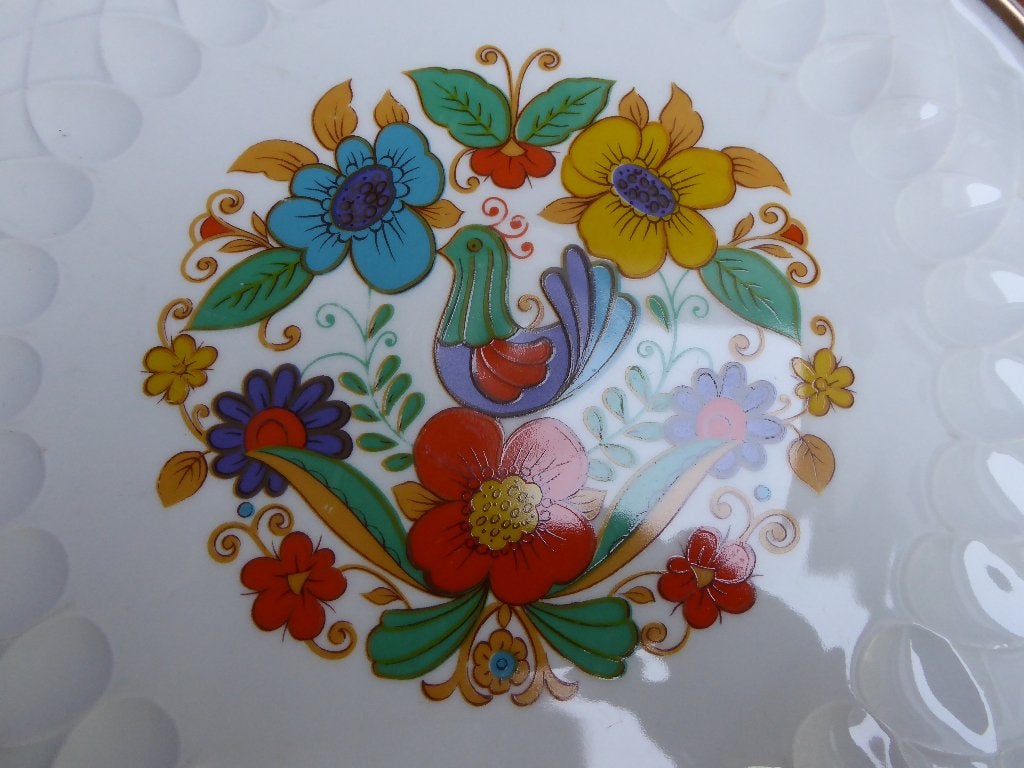 Vintage porseleinen taartschaal, Schumann Arzberg Bavaria, Antiek en Kunst, Antiek | Schalen, Ophalen of Verzenden