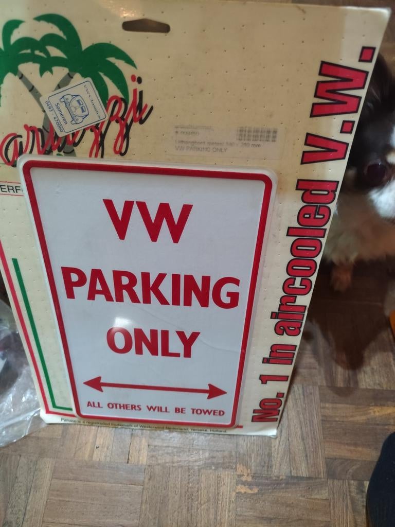 Nieuw VW Parking Only uithangbord metaal, Ophalen of Verzenden, Nieuw