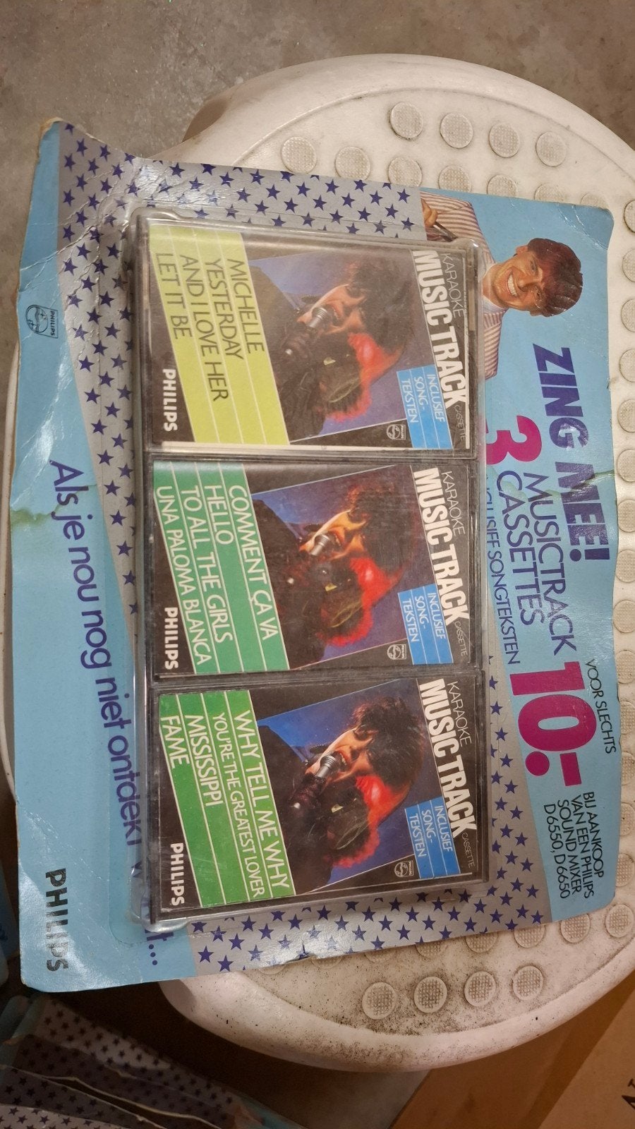 Philips Karaoke Music Track Cassettes - 3 stuks, 2 t/m 25 bandjes, Ophalen of Verzenden, Voorbespeeld, Pop