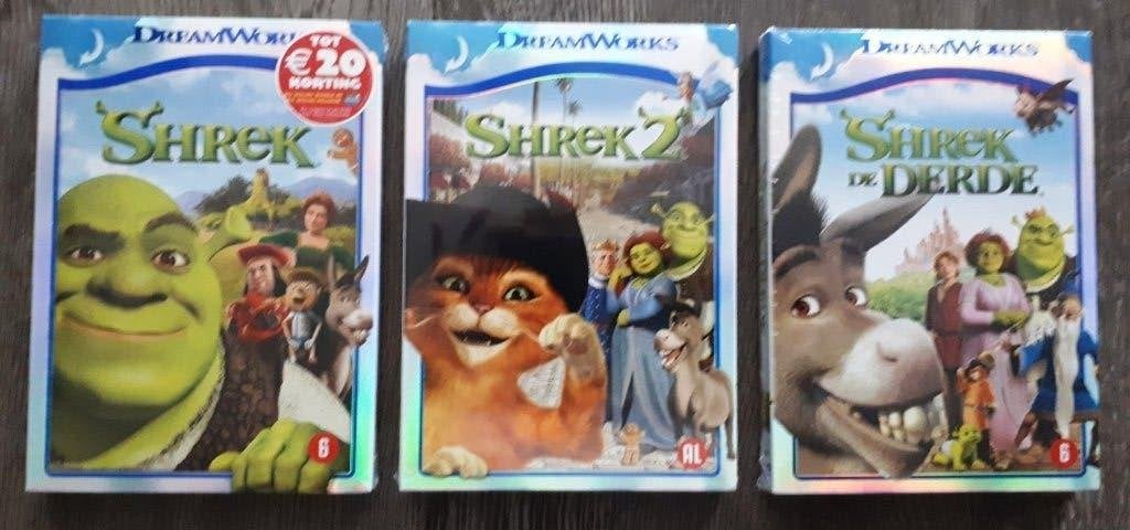 Shrek dvds, Vanaf 6 jaar, Ophalen, Nieuw in verpakking, Bonusmateriaal