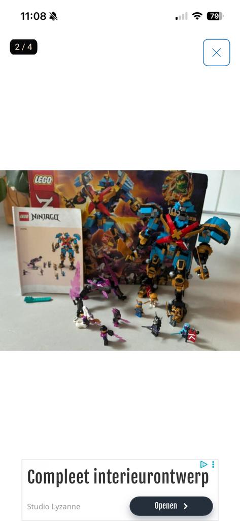 Lego Ninjago Nya's Samoerai X Mech - 71775, Ophalen of Verzenden, Zo goed als nieuw