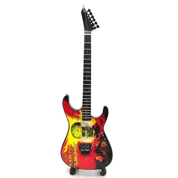 The mummy Kirk Hammett Metallica mini gitaar 25cm deco, Info@deconoord.nl, Deco Noord, Nieuw, Ophalen of Verzenden