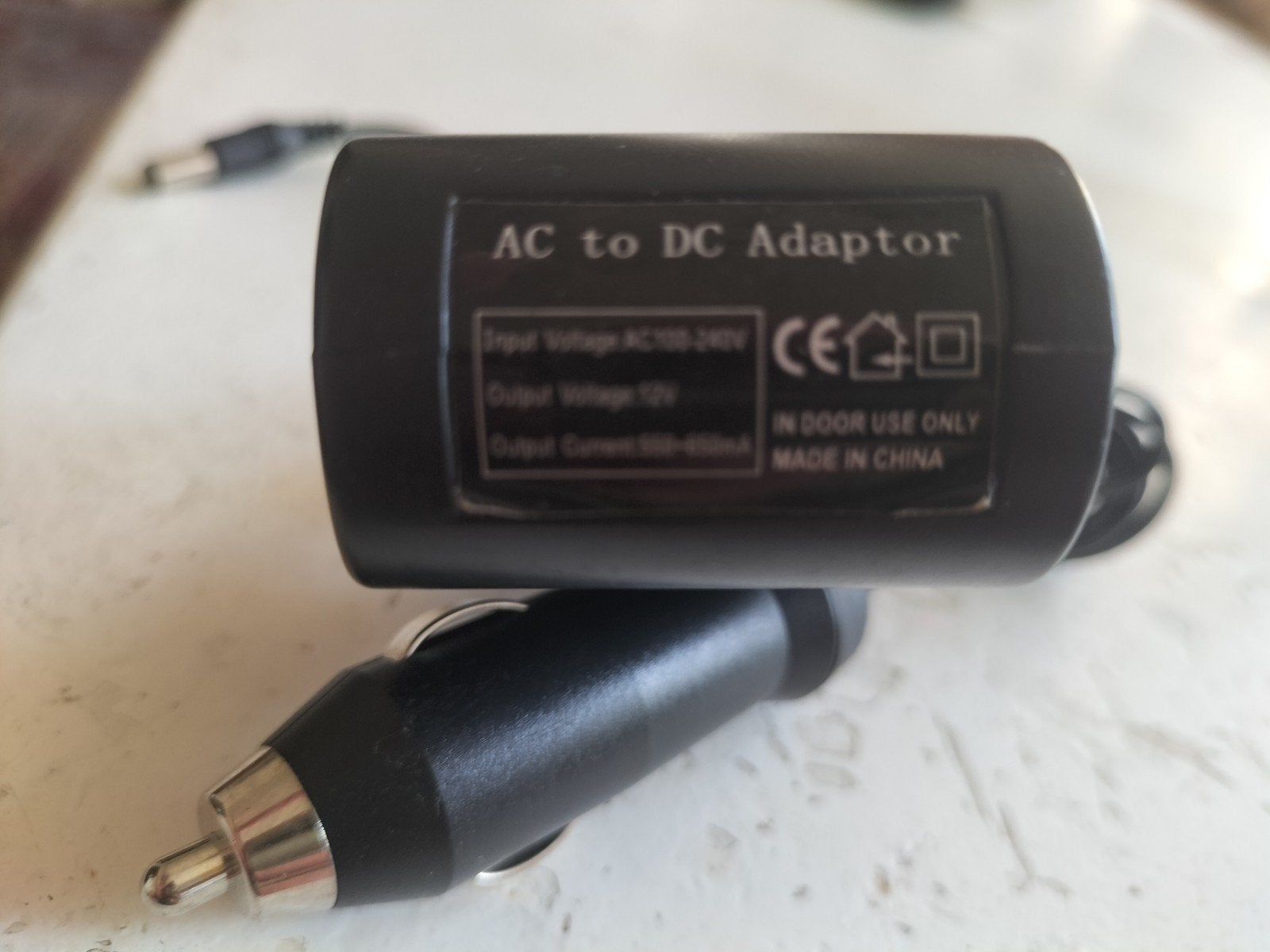AC naar DC Adapter 12V met sigarettenaansteker, Ophalen of Verzenden, Zo goed als nieuw