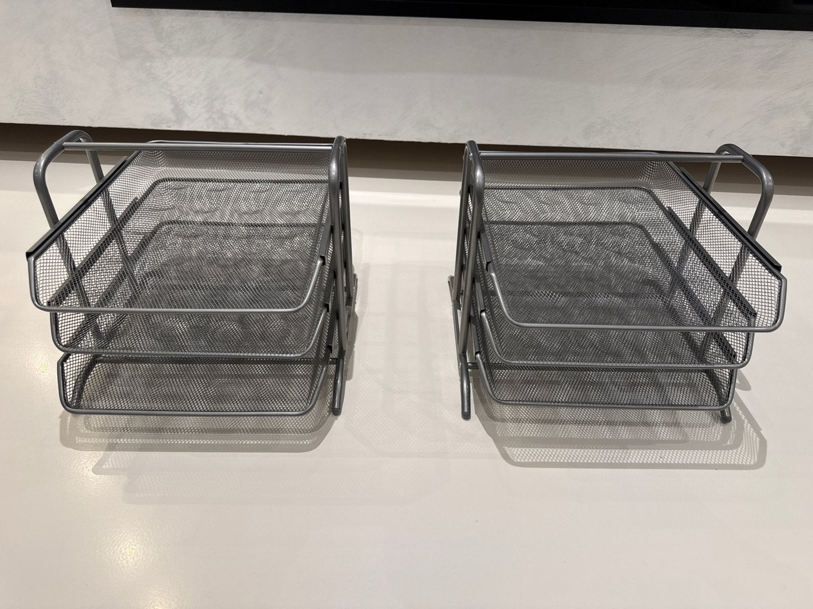 2x Brievenbakjes / Archiefbakjes - Grijs Metaal, Ophalen, Gebruikt