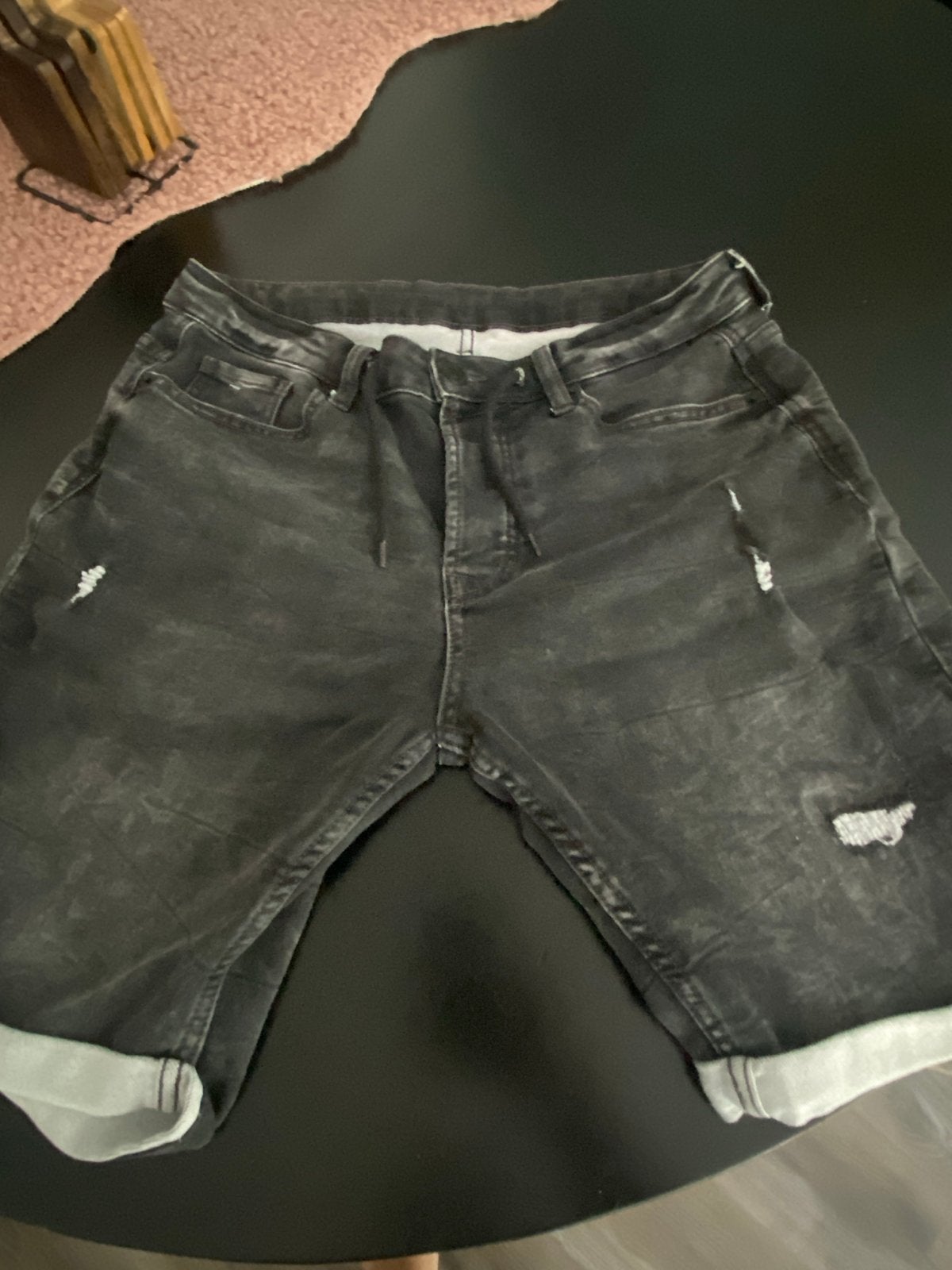 Zwarte denim shorts - Maat 44, Ophalen, Gedragen, Zwart, W32 (confectie 46) of kleiner