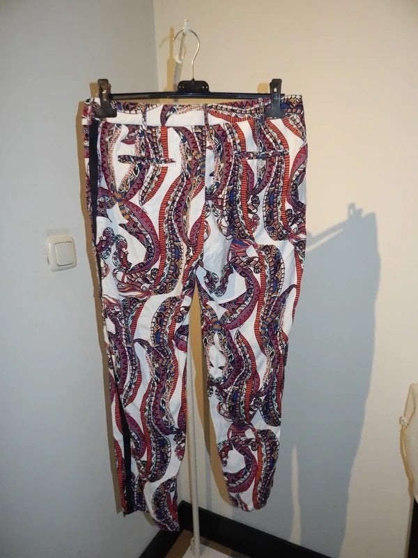Antik Batik prachtige broek in kleur soort paisley look L, Maat 42/44 (L), Zo goed als nieuw, Lang, Antik Batik