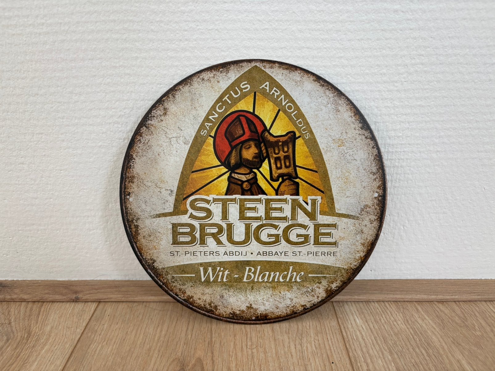 Prachtig vintage reclamebord Steenbrugge (20x20), Ophalen of Verzenden, Zo goed als nieuw, Reclamebord
