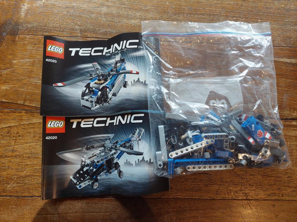 LEGO Technic 42020 Helikopter (met handleiding), Gebruikt, Lego, Ophalen of Verzenden, Technic