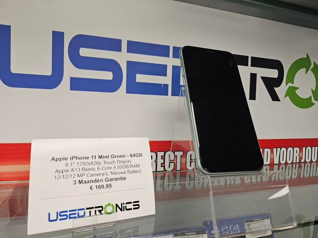 Iphone 11 Mint Groen 64 GB, Telecommunicatie, Mobiele telefoons | Apple iPhone, Zo goed als nieuw, 64 GB, Groen, IPhone 11
