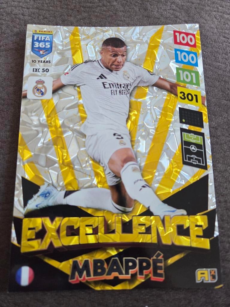 Mbappé FIFA 365 Adrenalyn XL 2025 Excellence Kaart, Ophalen, Zo goed als nieuw, Buitenlandse clubs, Spelerskaart