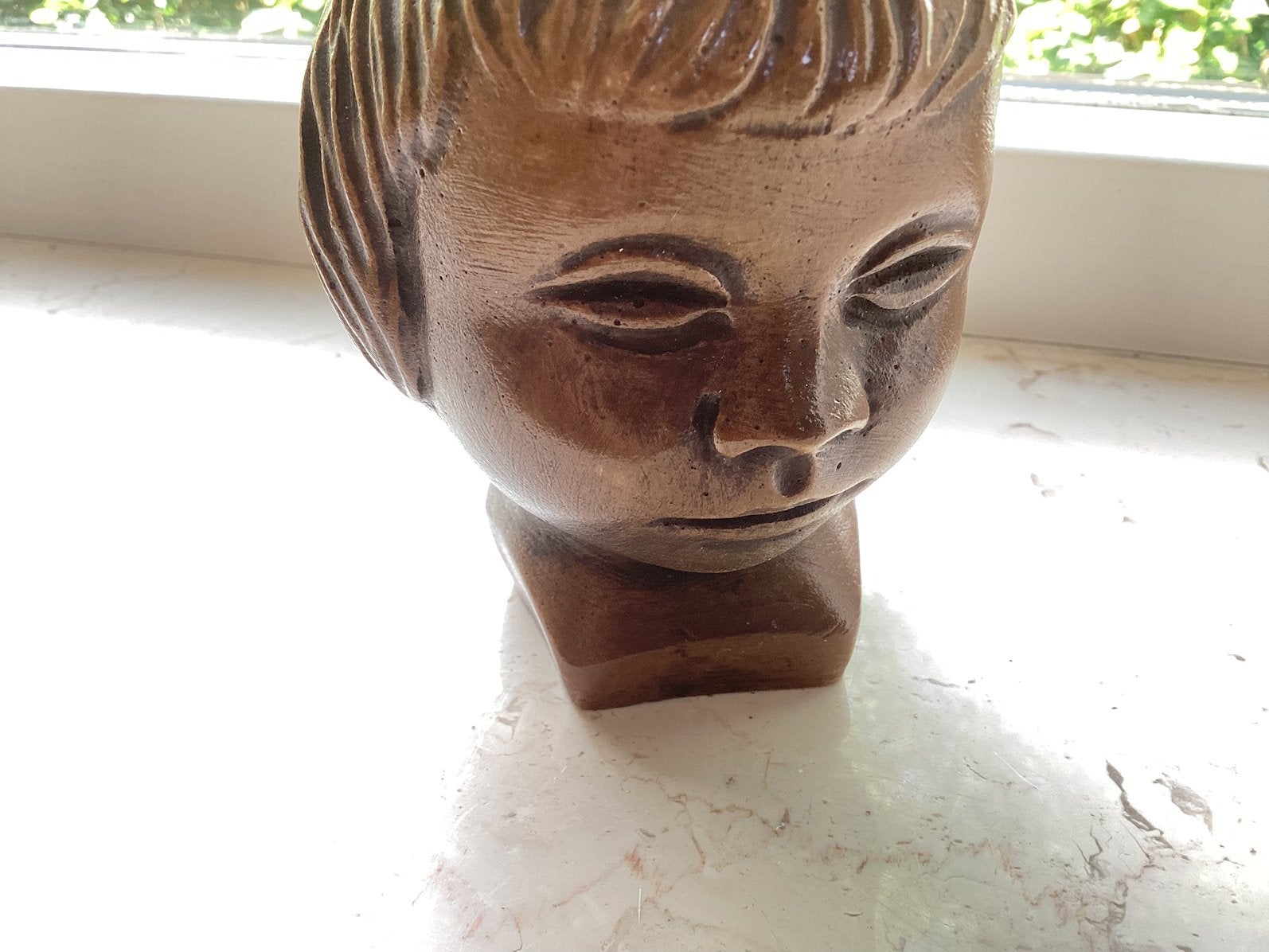 Beeld vintage kinderhoofdje gemerkt Paridon Amsterdam 12cm, Ophalen of Verzenden
