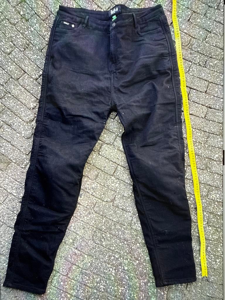 Bull-it skinny motorjeans zwart, Motoren, Ophalen, Tweedehands, Broek | textiel