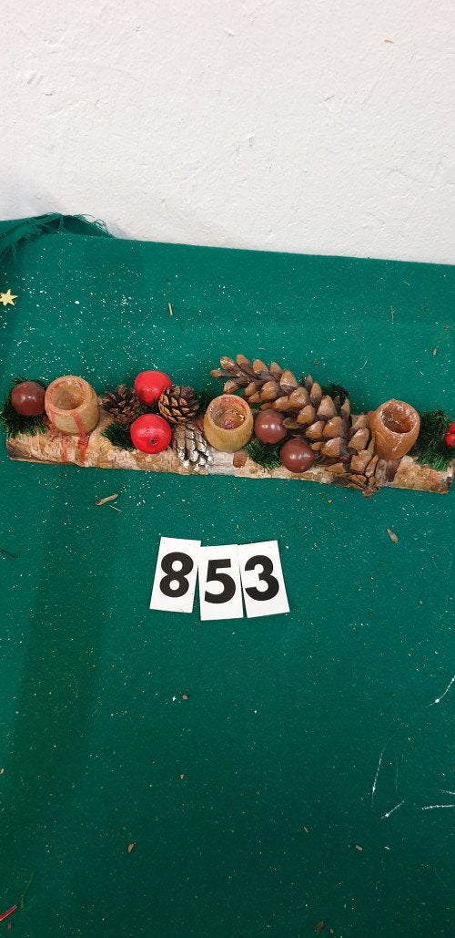 853 ], kandelaar kerst van hout, Diversen, Kerst, Ophalen of Verzenden, 'T Olde Gre-j, Info@toldegrej.nl, Endepoelstraat 20f Didam