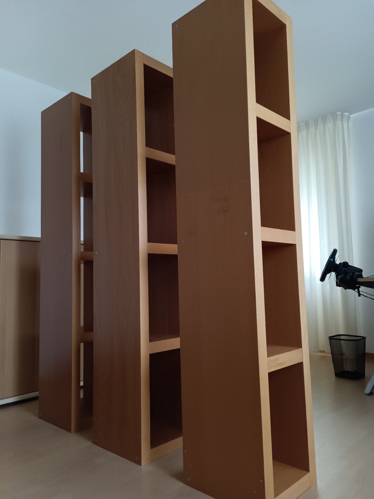 3 Smalle beuken  LACK kasten met 4 vakken, Huis en Inrichting, Ophalen, Minder dan 50 cm, Zo goed als nieuw, 150 tot 200 cm