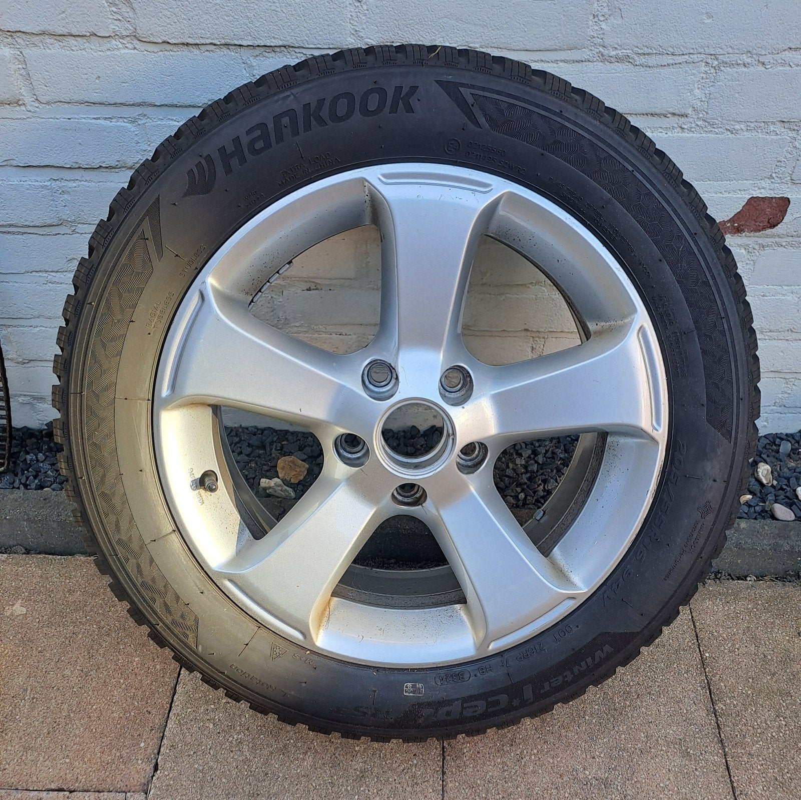 4x 16 inch velgen met winterbanden (nieuw), Gebruikt, 16 inch, Banden en Velgen, Personenwagen