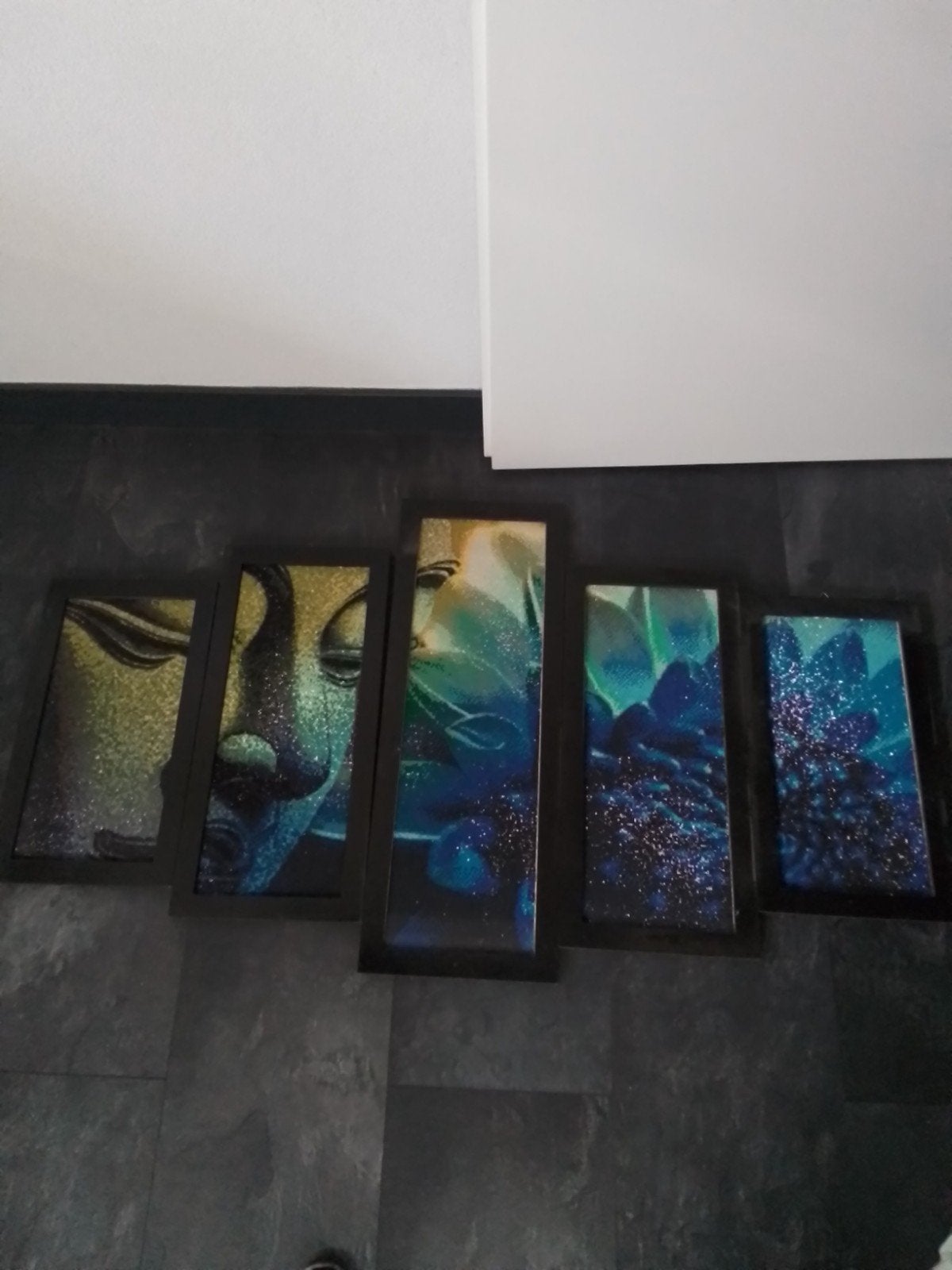 5 luik schilderij, Ophalen, Zo goed als nieuw, 50 tot 75 cm, Schilderij