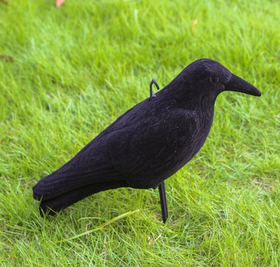 Kunst Kraai / Vogel Nep Tuin Beeld Dier Namaak Simulatie, Tuin en Terras, Verzenden, Nieuw, Kunststof, Dierenbeeld