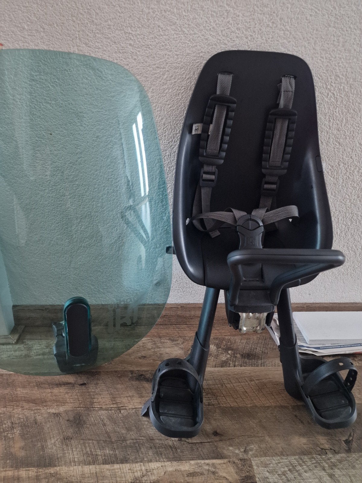 Urban iki voorzitje fietsstoeltje compleet met windscherm, Voorzitje, Ophalen of Verzenden, Urban Iki, 0 t/m 13 kg